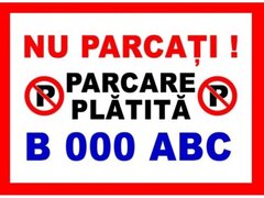 Placuta nu parcati parcare platita personalizata